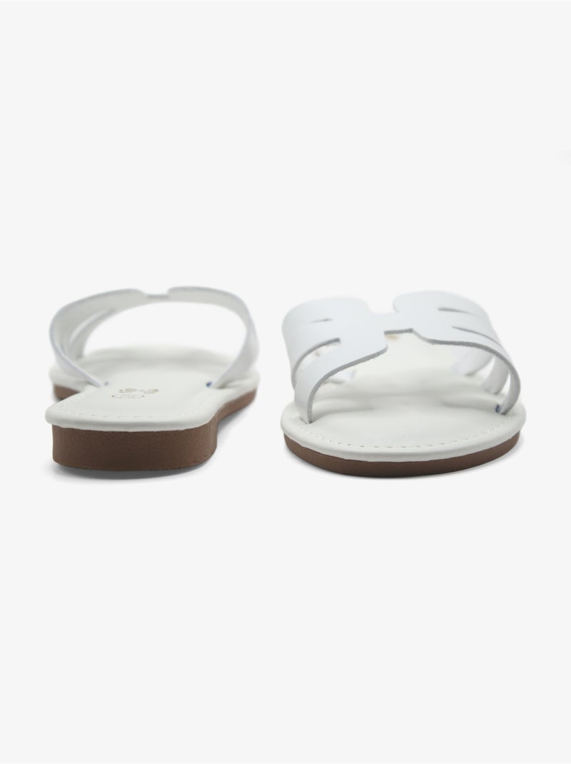 Mules à enfiler Blanc - Kiabi