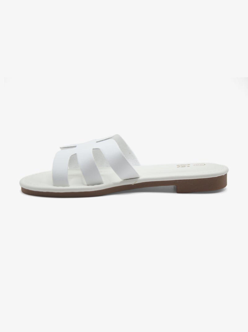 Mules à enfiler Blanc - Kiabi