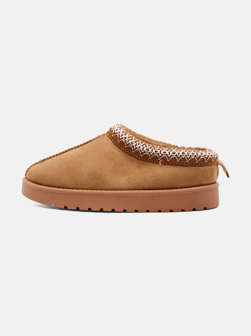 Mules à enfiler Camel - Kiabi