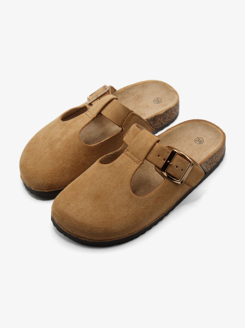 Mules à enfiler Camel - Kiabi