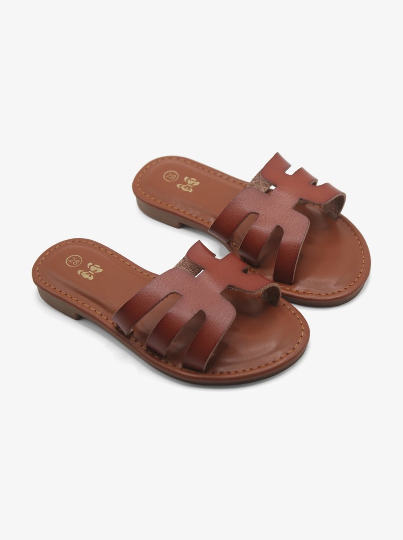 Mules à enfiler Camel - Kiabi