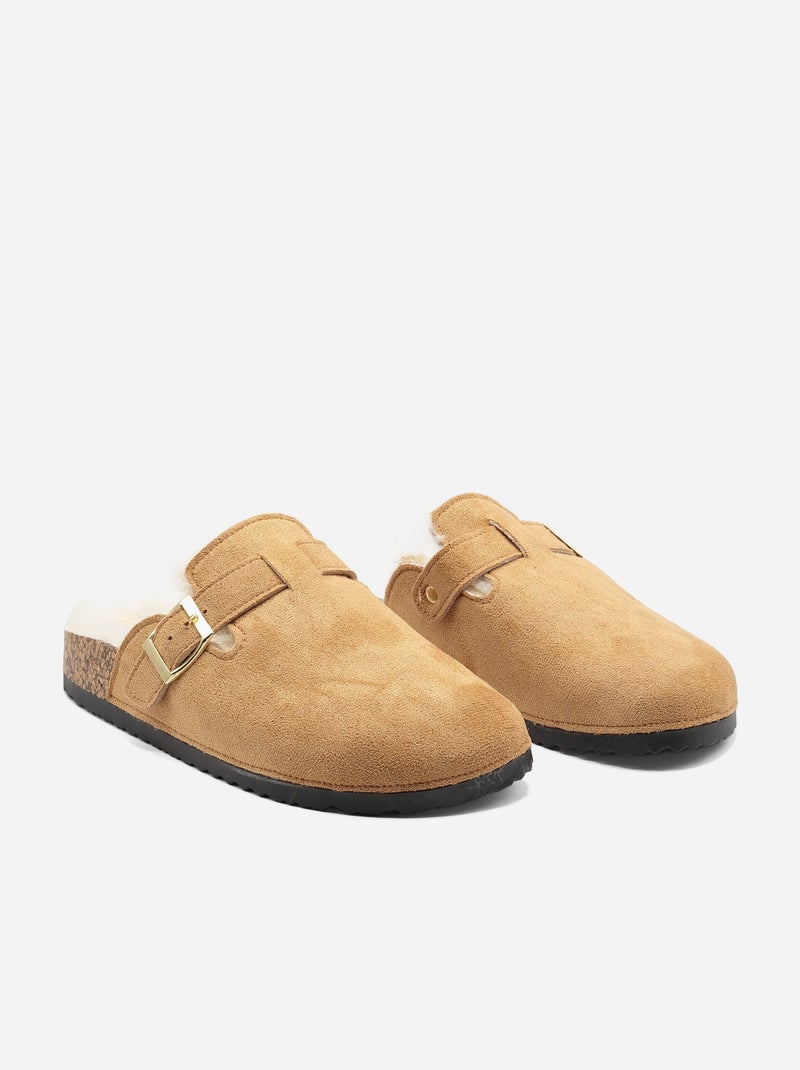 Mules à enfiler Camel - Kiabi