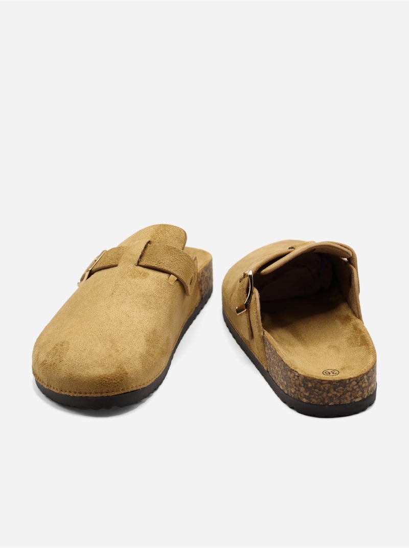 Mules à enfiler Camel - Kiabi