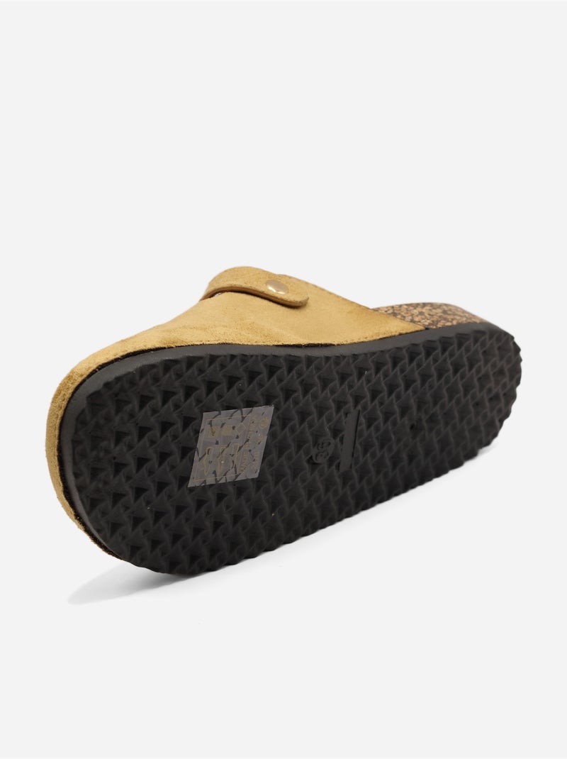 Mules à enfiler Camel - Kiabi