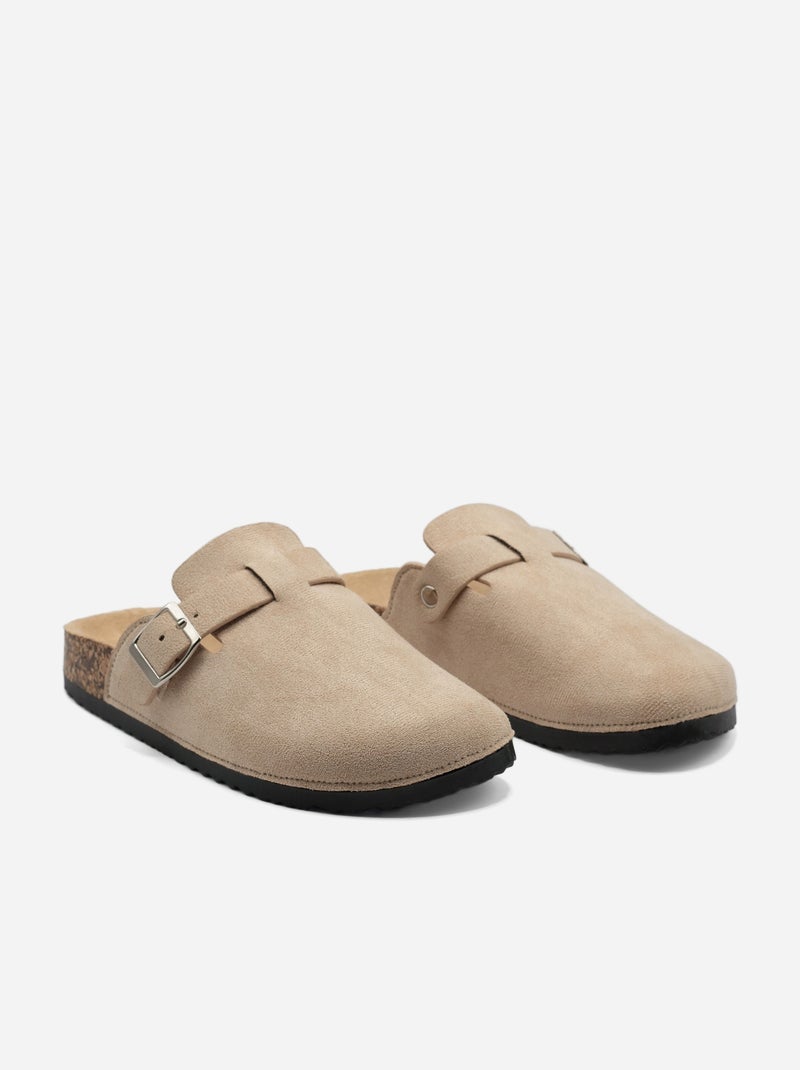 Mules à enfiler Crème - Kiabi