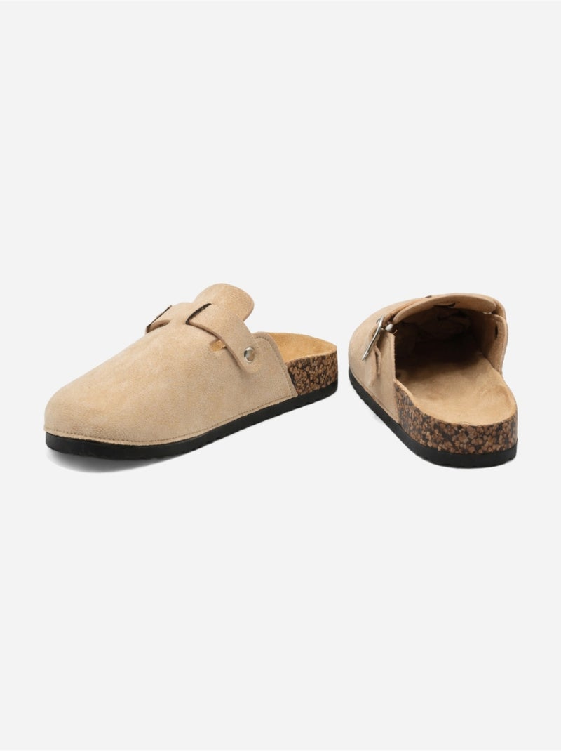 Mules à enfiler Crème - Kiabi