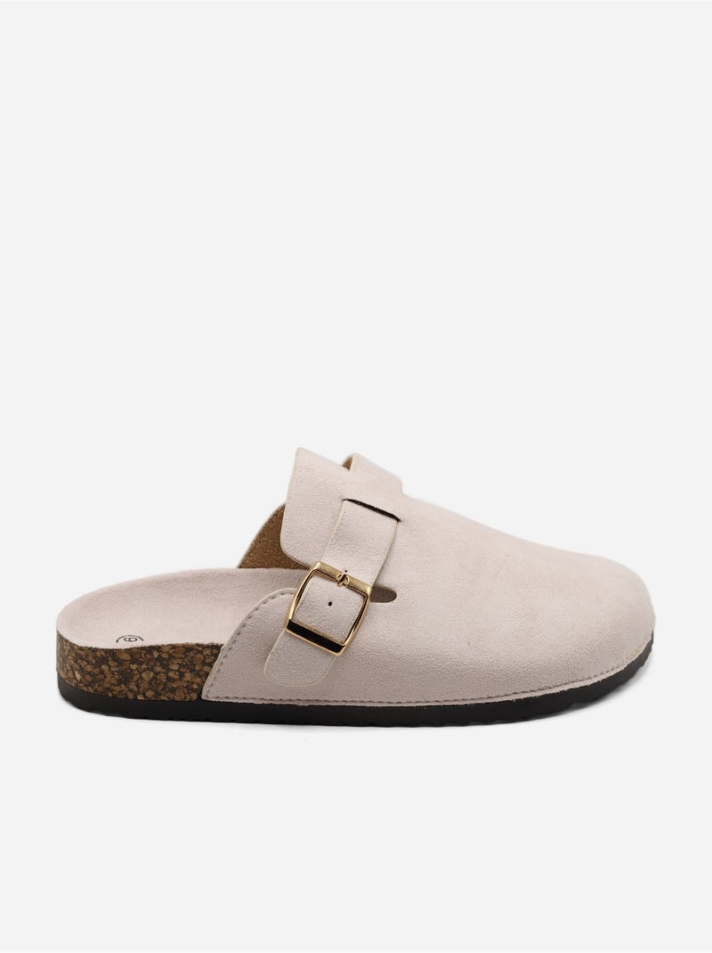Mules à enfiler Crème - Kiabi