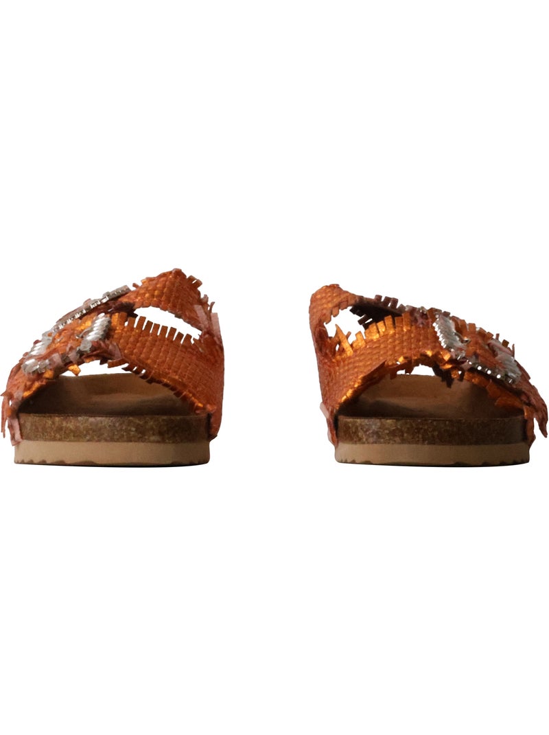 Mules à Enfiler Findlay Paris Orange - Kiabi