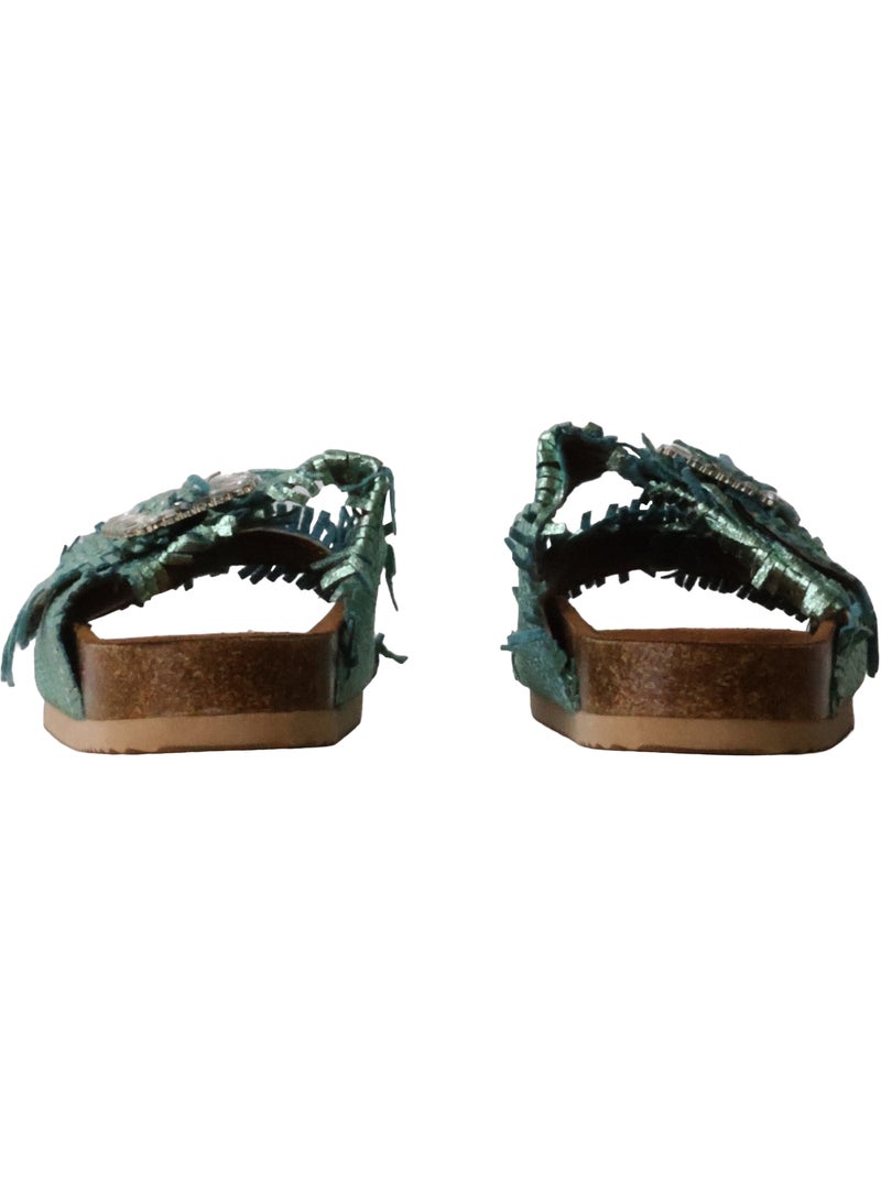 Mules à Enfiler Findlay Paris Vert - Kiabi
