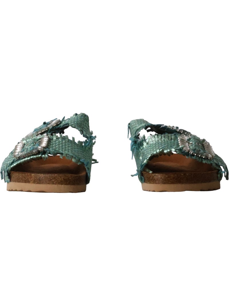 Mules à Enfiler Findlay Paris Vert - Kiabi