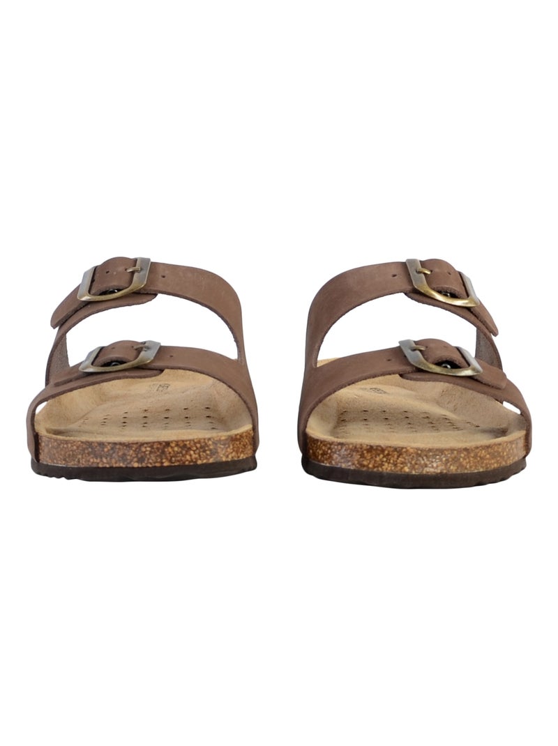 Mules à Enfiler Geox Brionia Marron - Kiabi