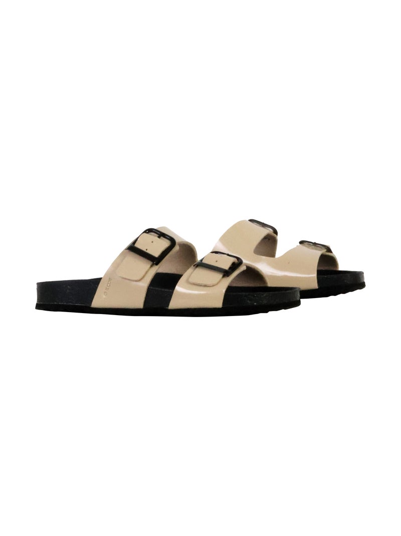 Mules à Enfiler Geox Brionia Taupe - Kiabi