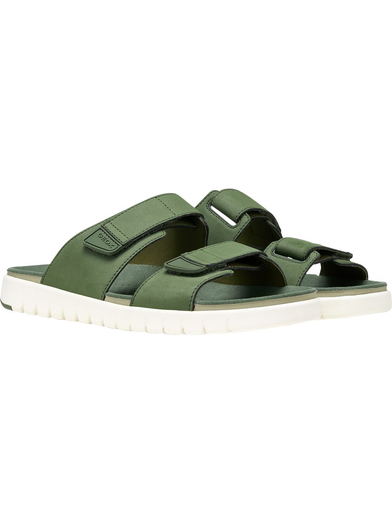Mules à Enfiler Geox Flextride Kaki - Kiabi
