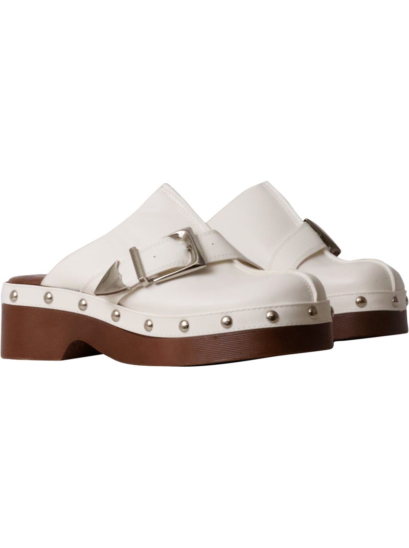 Mules à Enfiler Joia Blanc - Kiabi