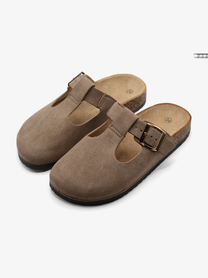 Mules à enfiler Kaki - Kiabi