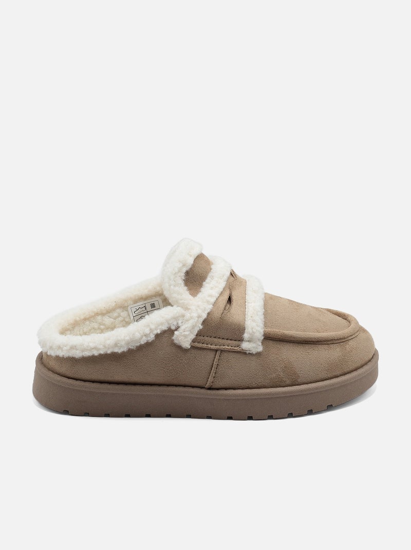 Mules à enfiler Kaki - Kiabi