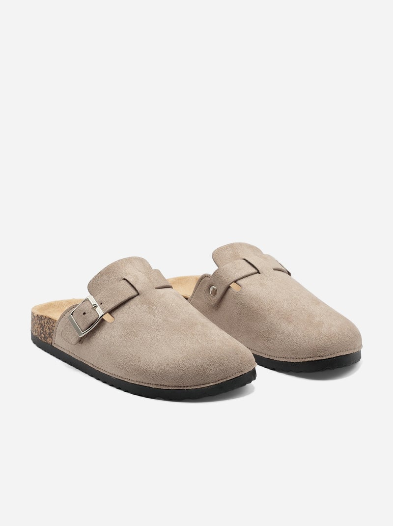 Mules à enfiler Kaki - Kiabi
