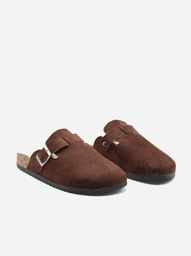 Mules à enfiler Marron - Kiabi