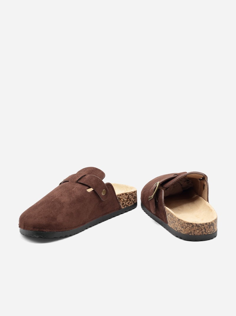 Mules à enfiler Marron - Kiabi