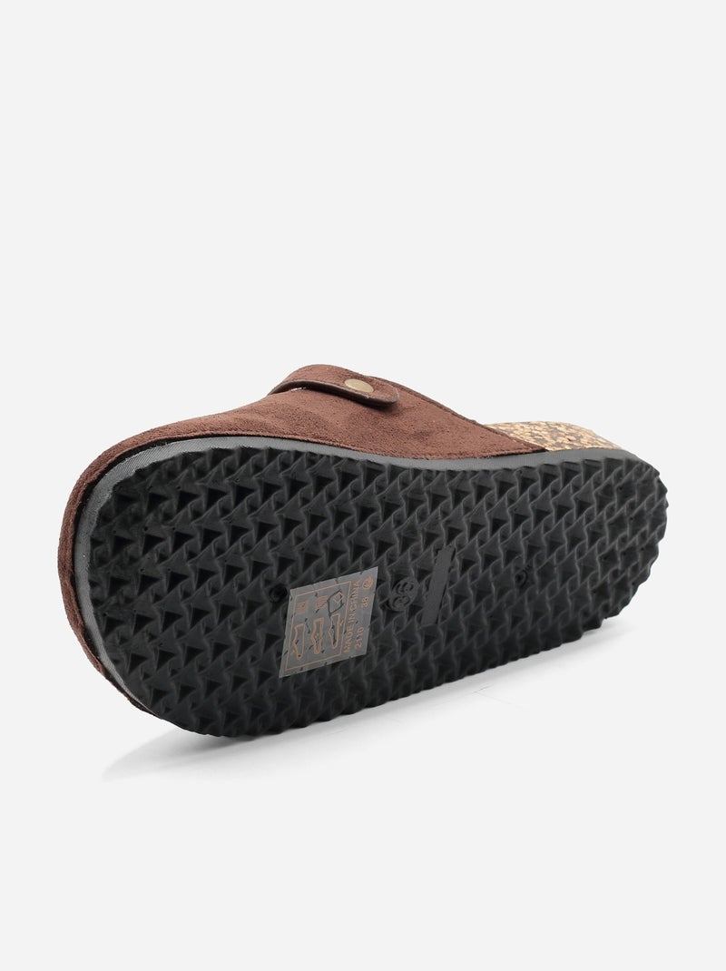 Mules à enfiler Marron - Kiabi