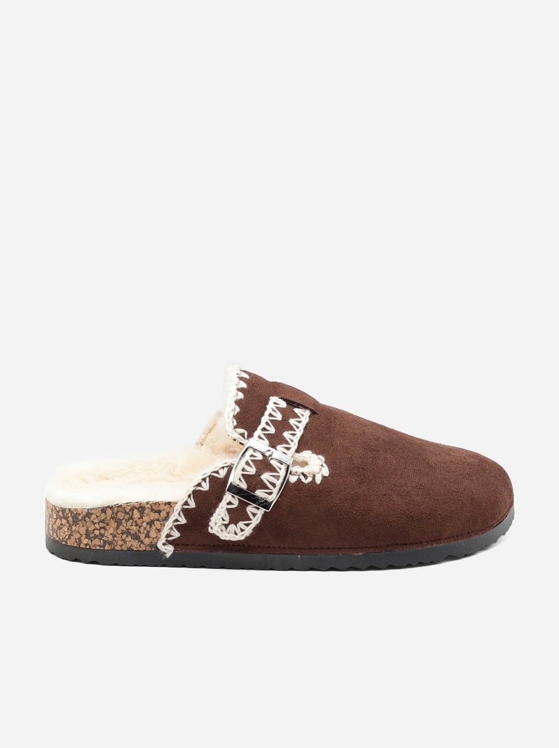 Mules à enfiler Marron - Kiabi