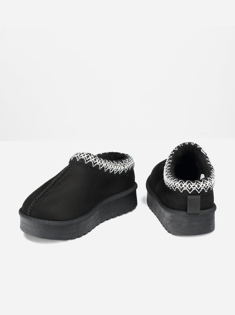 Mules à enfiler Noir - Kiabi