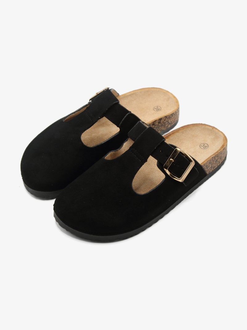 Mules à enfiler Noir - Kiabi