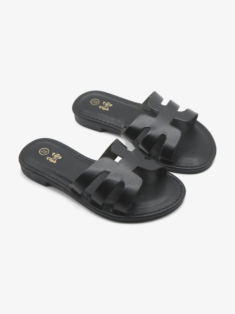 Mules à enfiler Noir - Kiabi