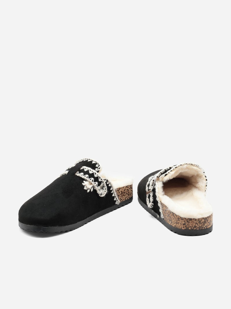 Mules à enfiler Noir - Kiabi