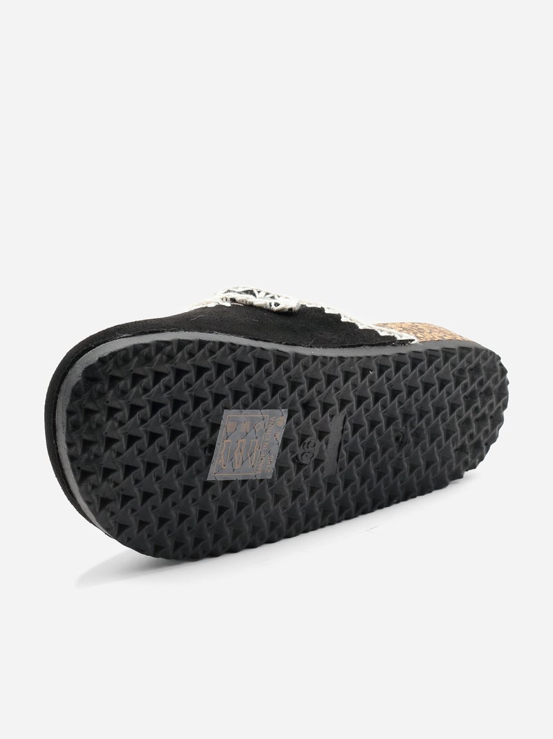 Mules à enfiler Noir - Kiabi