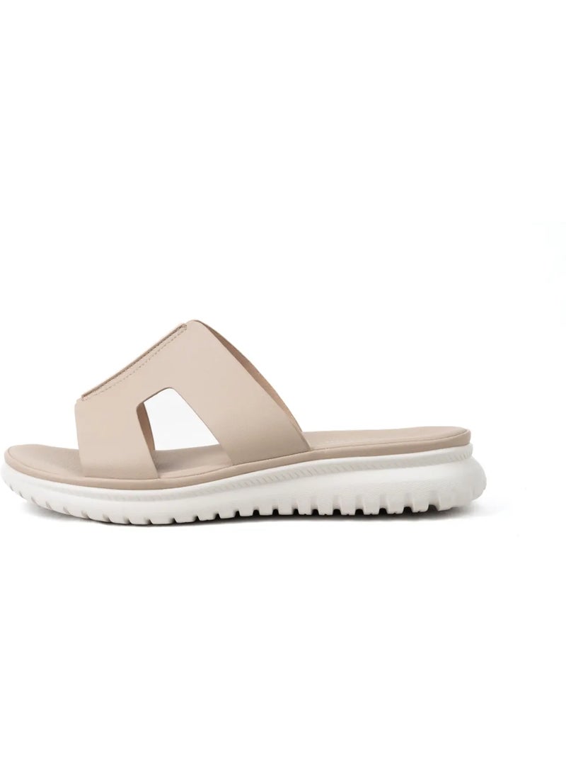 Mules à enfiler pieds larges h - emy Beige - Kiabi