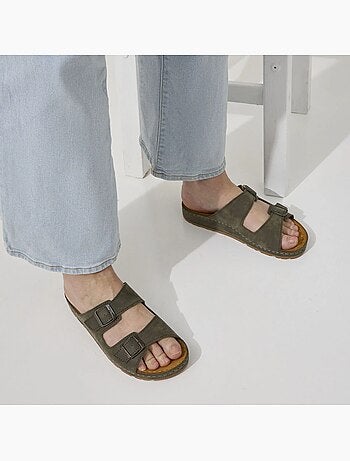 Mules à enfiler pieds larges h - hibiscus