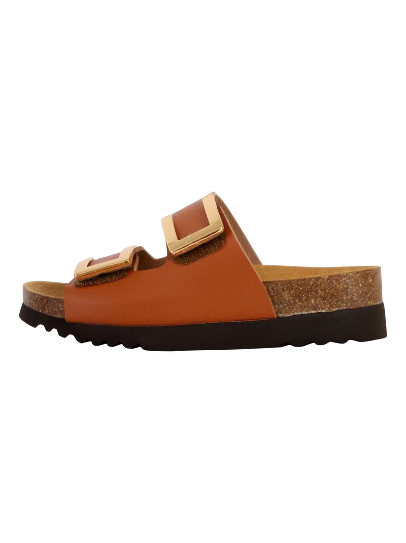 Mules à Enfiler Scholl Monterey 2 Straps Camel - Kiabi