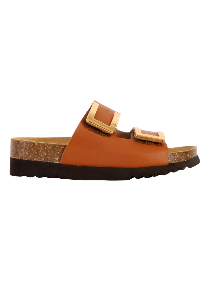 Mules à Enfiler Scholl Monterey 2 Straps Camel - Kiabi