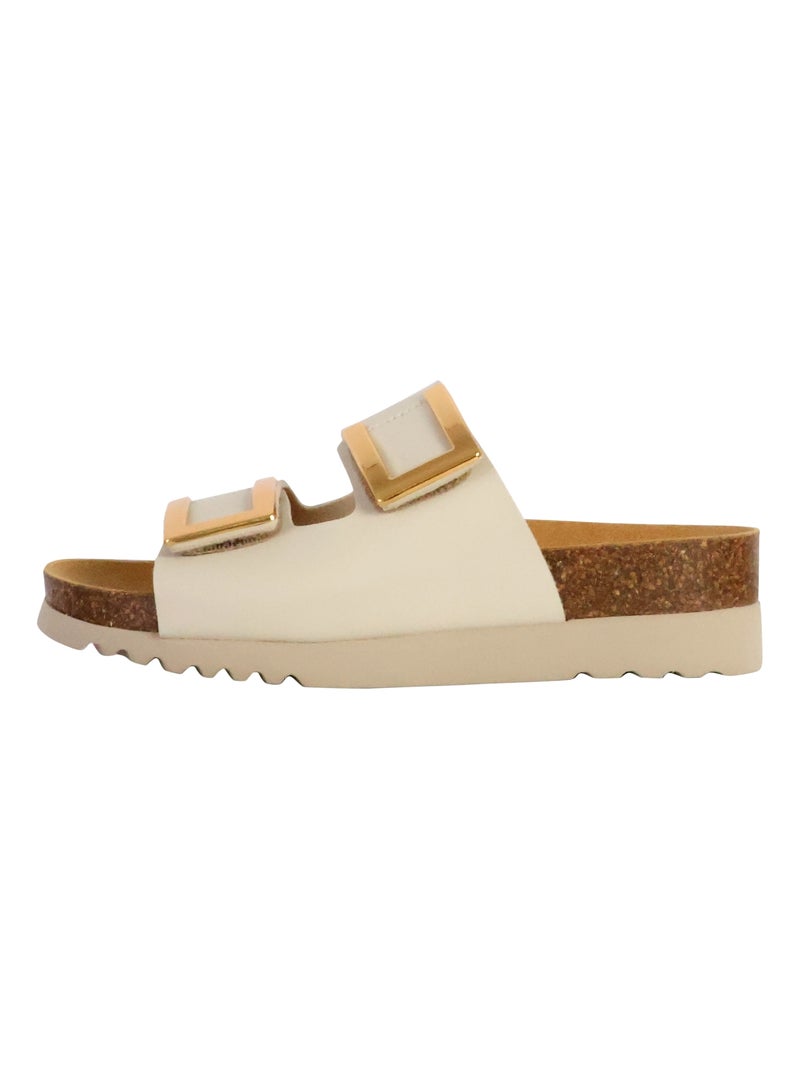 Mules à Enfiler Scholl Monterey 2 Straps Ivoire - Kiabi