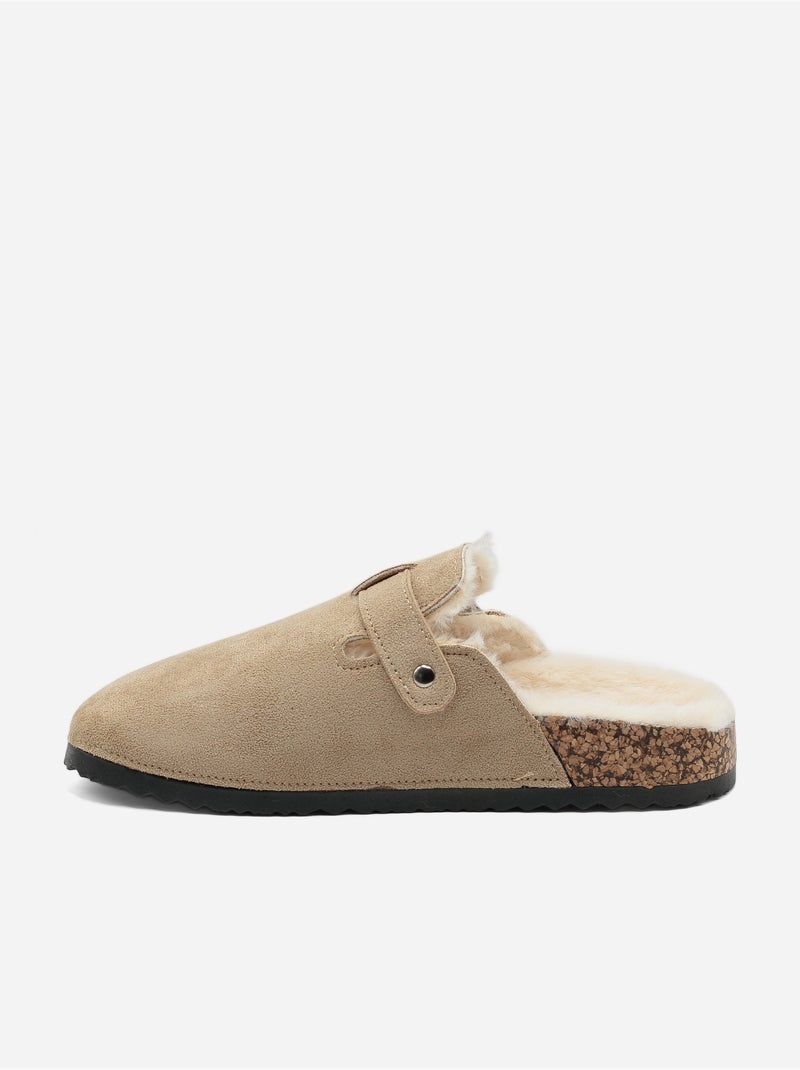 Mules à enfiler Taupe - Kiabi