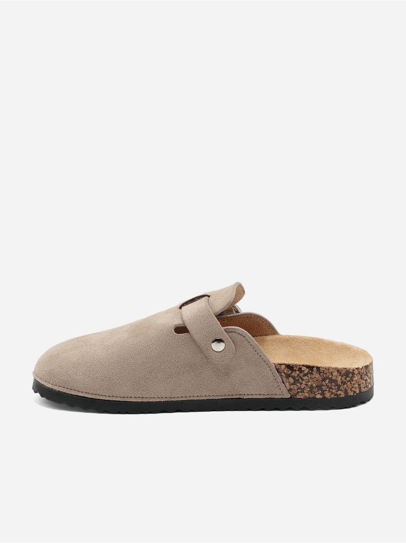 Mules à enfiler Taupe - Kiabi