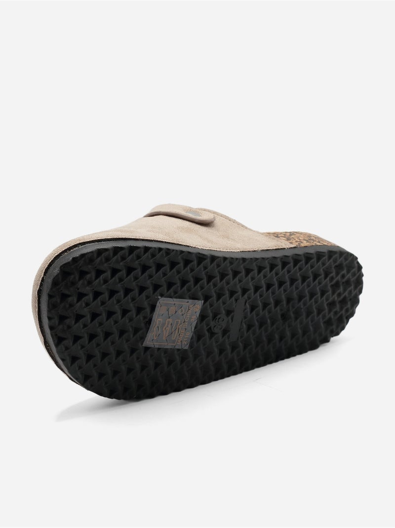 Mules à enfiler Taupe - Kiabi