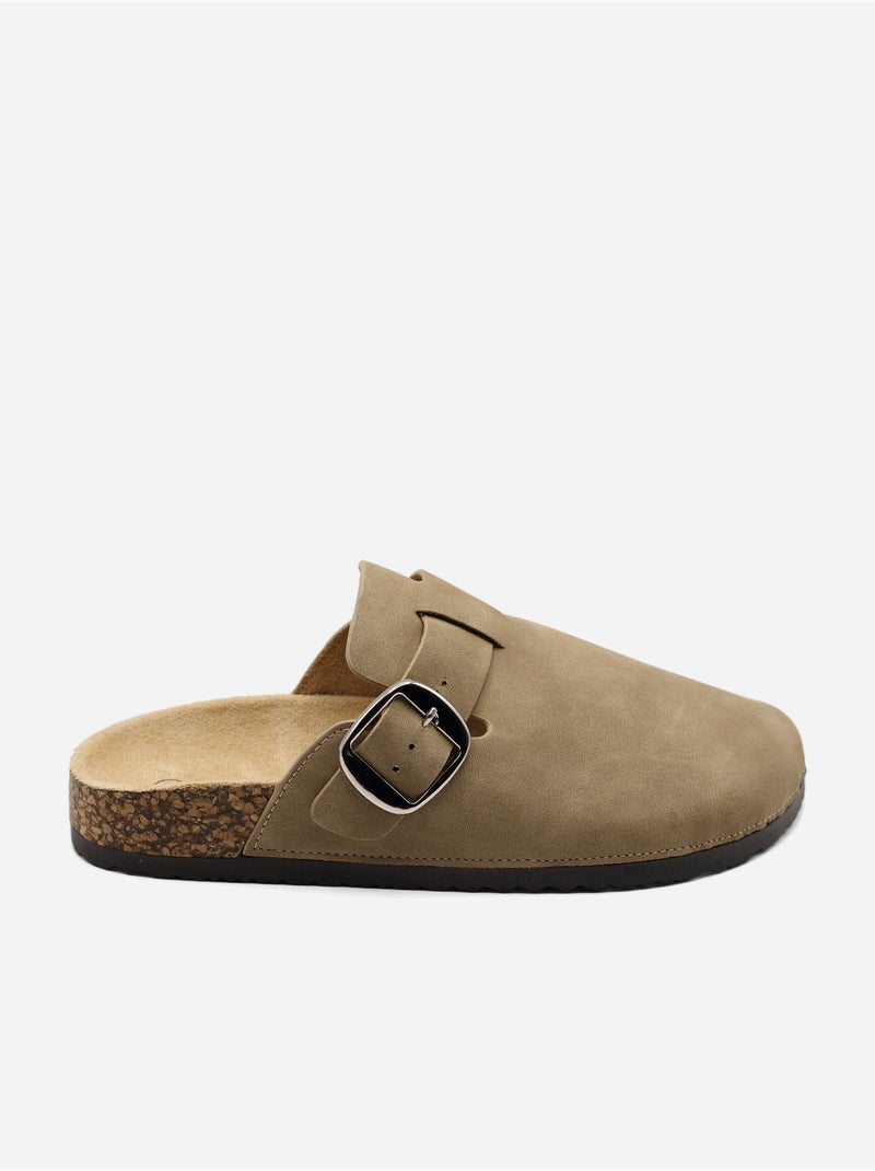 Mules à enfiler Taupe - Kiabi
