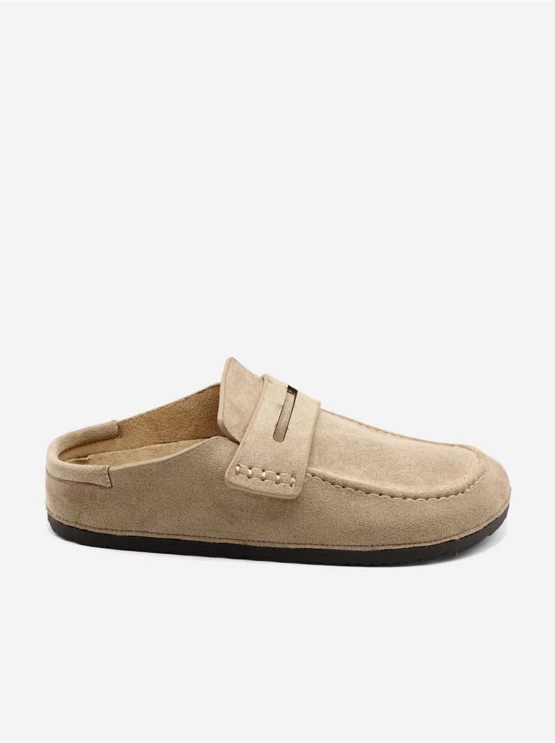 Mules à enfiler Taupe - Kiabi