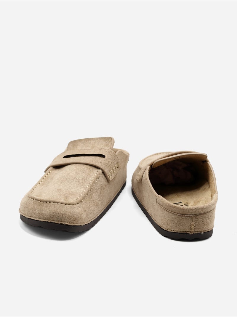 Mules à enfiler Taupe - Kiabi
