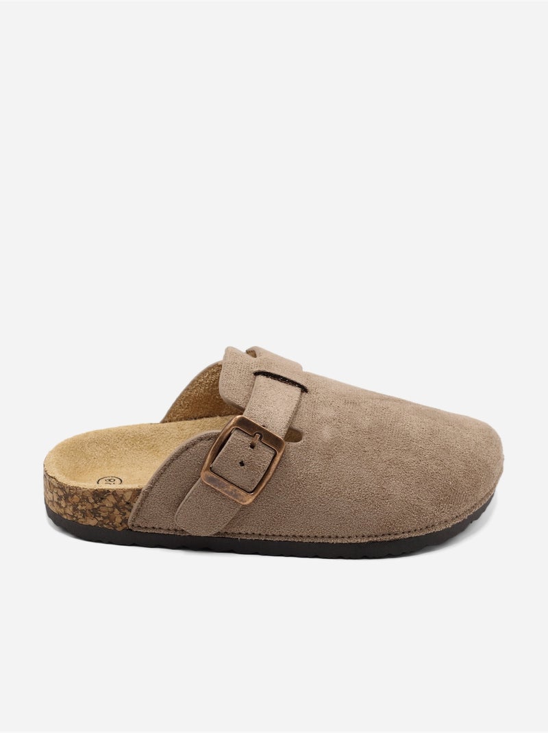 Mules à enfiler Taupe - Kiabi