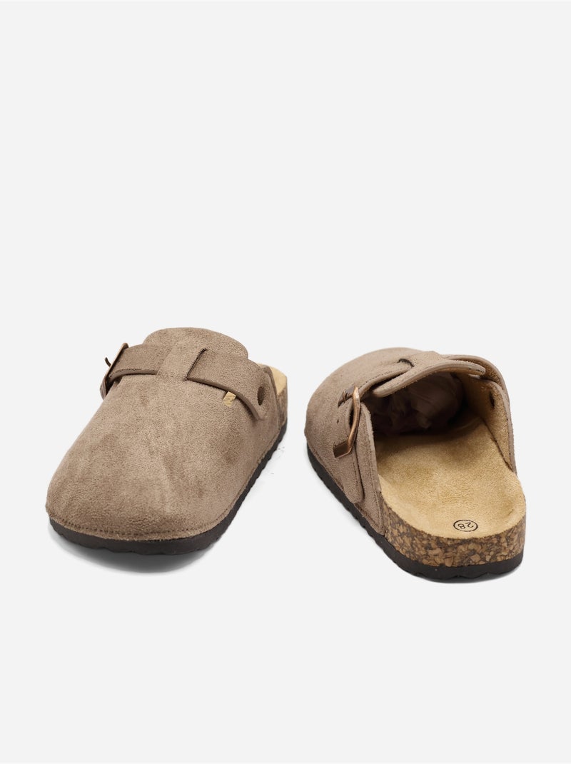 Mules à enfiler Taupe - Kiabi