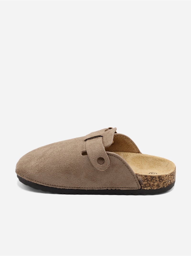 Mules à enfiler Taupe - Kiabi