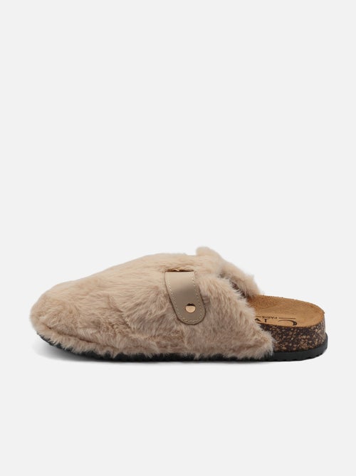 Mules à fausse fourrure - C M - Kiabi