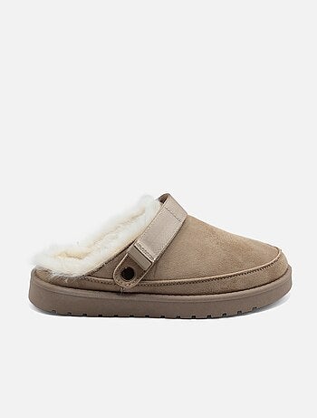 Mules à fausse fourrure - C M