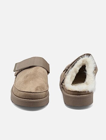 Mules à fausse fourrure - C M