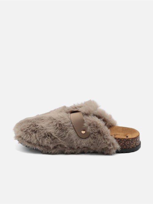 Mules à fausse fourrure - C M - Kiabi