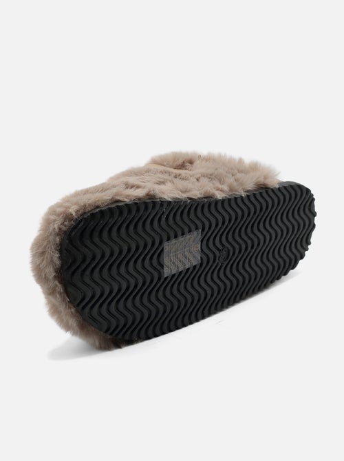 Mules à fausse fourrure - C M - Kiabi