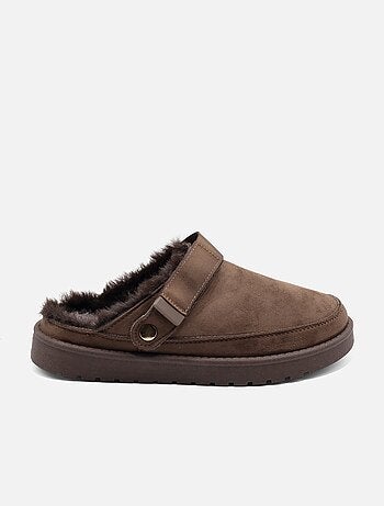 Mules à fausse fourrure - C M